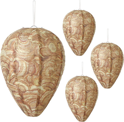 🔥Final Hours 70% OFF 🔥No more bees around you🚫🐝4 Pack Wasp Nest Decoy Hanging Wasp Nest Stay Away from Wasps Hornets Yellow Jackets