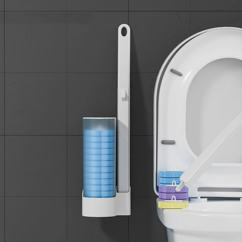 White Set( Toilet brush+Brush rod+6PCS Ocean Brush head)